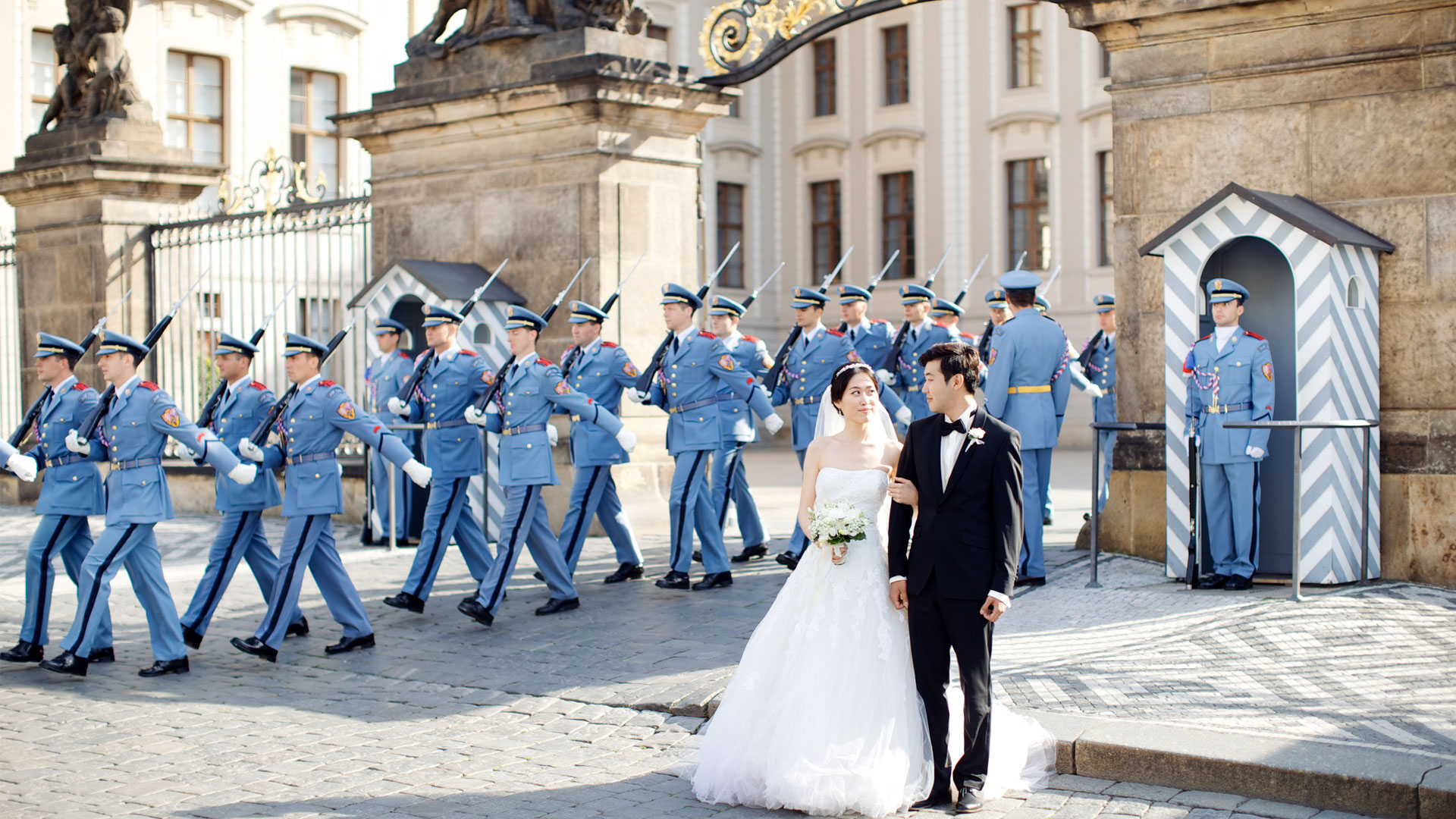 Cambio de guardia en el Castillo de Praga.