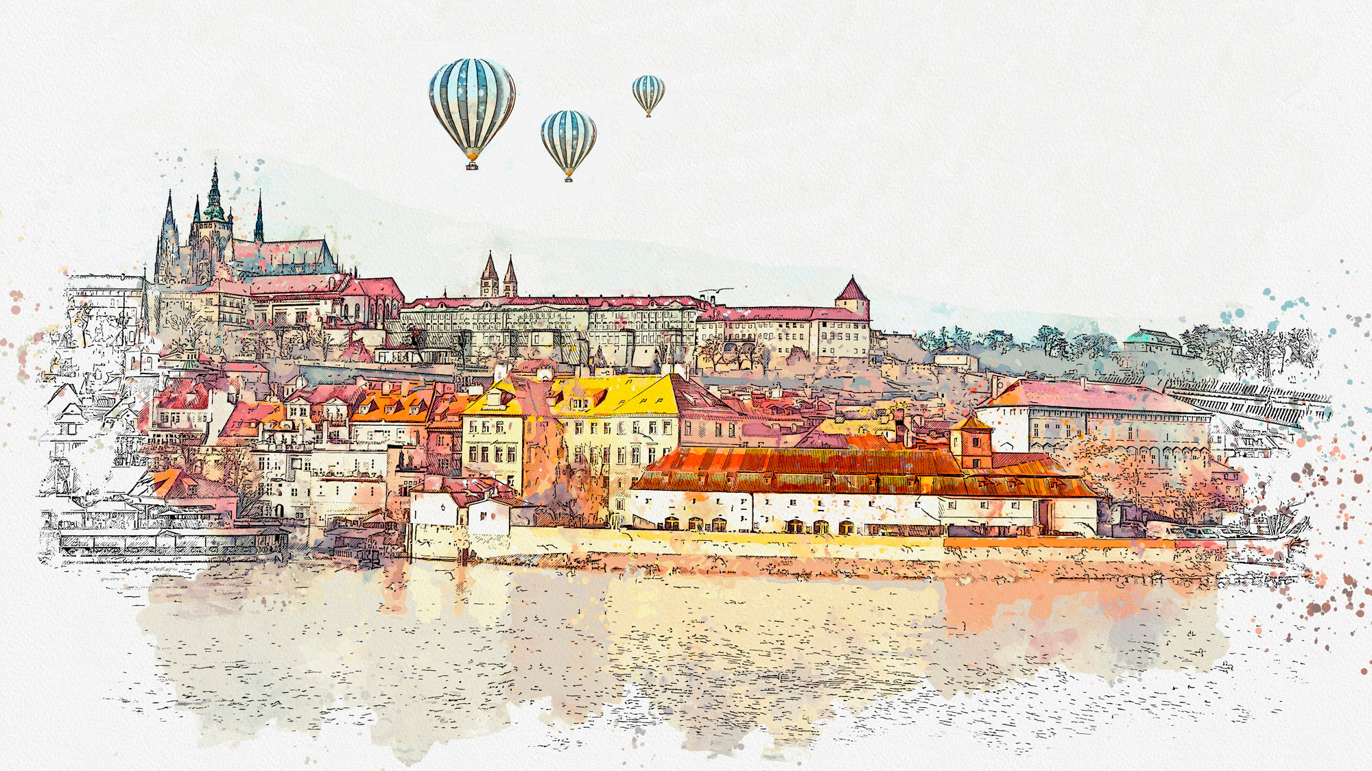 Viajar en globo en Praga